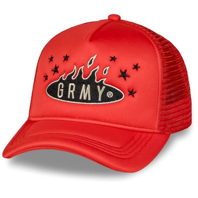 шапка,всички,шапки,grimey,wild,one,trucker,cap,red,(red)