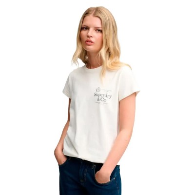 тениска,мъжки,тениски,дамски,тениски,superdry,luxe,casual,classic,short,sleeve,t,shirt,white,(cream)