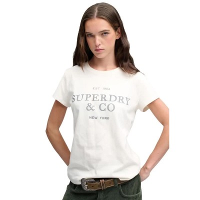 тениска,мъжки,тениски,дамски,тениски,superdry,luxe,casual,classic,short,sleeve,t,shirt,white,(cream,navy)