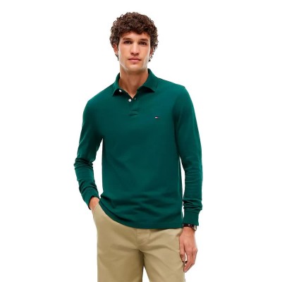 дамски,блузи,с,яка,мъжки,блузи,с,яка,tommy,hilfiger,1985,regular,fit,long,sleeve,polo,green,(ornamental,green)