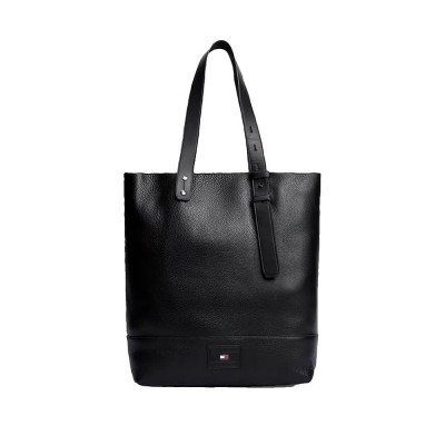 чанта,всички,чанти,tommy,hilfiger,am0am14998,leather,tote,bag,black,(black)