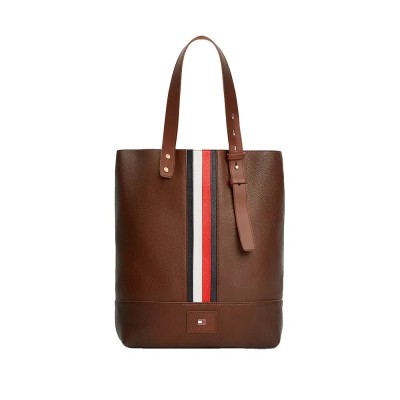 чанта,всички,чанти,tommy,hilfiger,am0am14998,leather,tote,bag,brown,(burnished,brown)