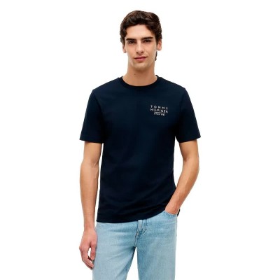 тениска,мъжки,тениски,дамски,тениски,tommy,hilfiger,americana,back,regular,fit,short,sleeve,t,shirt,blue,(desert,sky)