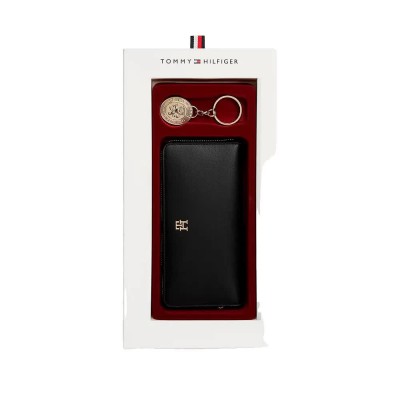 портфейли,и,портмонета,tommy,hilfiger,aw0aw18956,woman,wallet,black,(black)