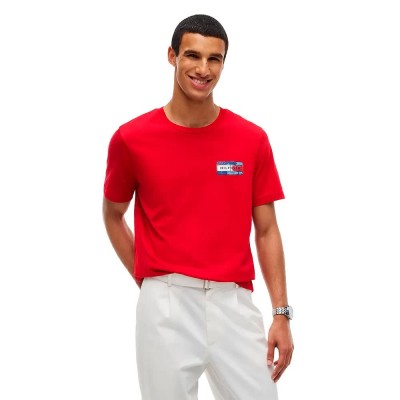 тениска,мъжки,тениски,дамски,тениски,tommy,hilfiger,brand,love,back,flag,short,sleeve,t,shirt,red,(medium,red)