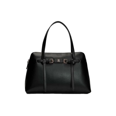 чанта,за,през,рамо,всички,чанти,tommy,hilfiger,buckle,tote,shoulder,bag,black,(black)
