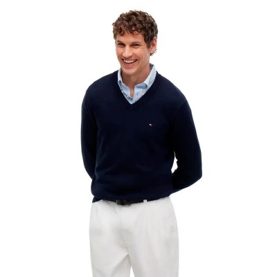блуза,мъжки,пуловери,дамски,пуловери,tommy,hilfiger,mw0mw28047,cashmere,v,neck,sweater,blue,(desert,sky)