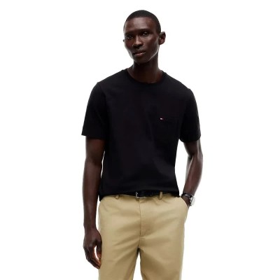 тениска,мъжки,тениски,дамски,тениски,tommy,hilfiger,mw0mw37283,short,sleeve,t,shirt,black,(black)