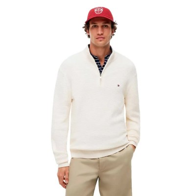 блуза,мъжки,пуловери,дамски,пуловери,tommy,hilfiger,mw0mw42916,half,zip,sweater,white,(ivory,petal)