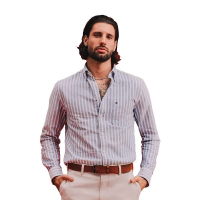 риза,с,дълъг,ръкав,дамски,ризи,мъжки,ризи,tommy,hilfiger,mw0mw43308,long,sleeve,shirt,purple,(desert,sky,stripe)