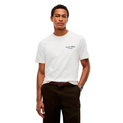тениска,мъжки,тениски,дамски,тениски,tommy,hilfiger,mw0mw44887,short,sleeve,t,shirt,white,(ivory,petal)