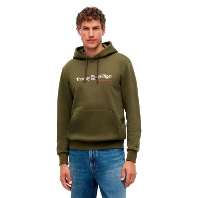 суичър,мъжки,пуловери,tommy,hilfiger,mw0mw44935,hoodie,green,(huntsman,green,ivory,petal)