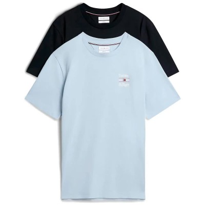 тениска,мъжки,тениски,дамски,тениски,tommy,hilfiger,mw0mw45091,short,sleeve,t,shirt,2,units,blue,(navy,sky,blue)