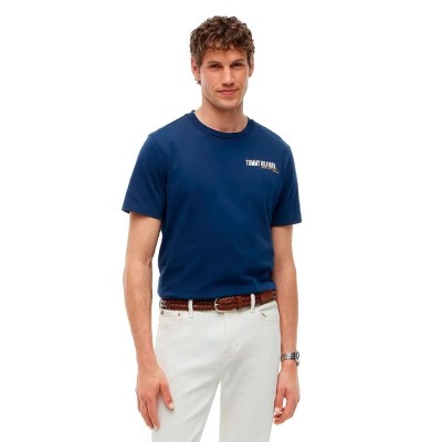 тениска,мъжки,тениски,дамски,тениски,tommy,hilfiger,summer,back,regular,short,sleeve,t,shirt,blue,(carbon,navy)