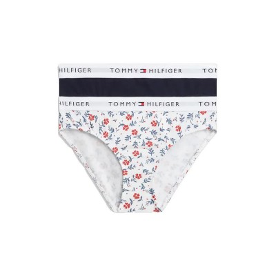 детско,бельо,tommy,hilfiger,ug0ug00865,panties,2,units,white,blue,(ctb,floral,navy,blue)