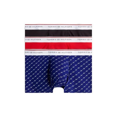боксерки,мъжко,бельо,tommy,hilfiger,um0um03977,trunk,boxers,3,units,multicolor,(med,red,black,blue,ink,outline)
