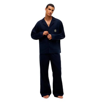 пижама,мъжки,пижами,tommy,hilfiger,um0um04025,long,sleeve,pyjama,blue,(tonal,woven,stripe)