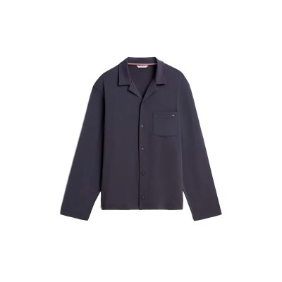 тениска,мъжки,пижами,tommy,hilfiger,um0um04048,long,sleeve,pyjama,t,shirt,blue,(dark,ash)