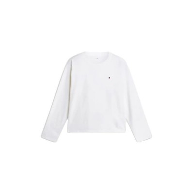 тениска,дамски,пижами,tommy,hilfiger,uw0uw06593,long,sleeve,pyjama,t,shirt,white,(ecru)