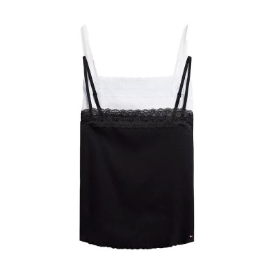 дамско,бельо,дамски,бикини,и,танкини,tommy,hilfiger,uw0uw06656,sleeveless,base,layer,2,units,black,(white,black)