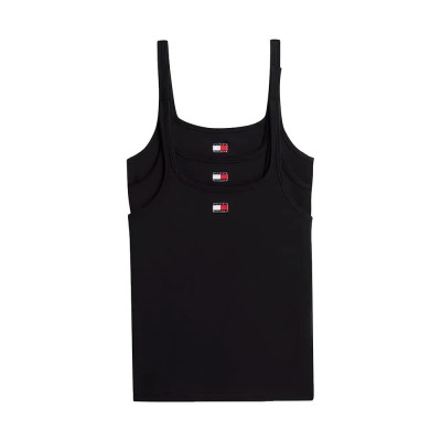 дамско,бельо,дамски,бикини,и,танкини,tommy,hilfiger,uw0uw06658,sleeveless,base,layer,3,units,black,(black,black,black)
