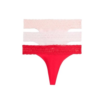 дамско,бельо,дамски,бикини,и,танкини,tommy,hilfiger,uw0uw06668,thong,3,units,multicolor,(med,red,light,pink,v,pink)