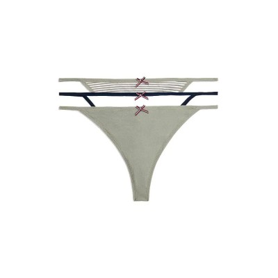 дамско,бельо,дамски,бикини,и,танкини,tommy,hilfiger,uw0uw06666,thong,3,units,multicolor,(utility,sage,utility,sage,stripe,white)