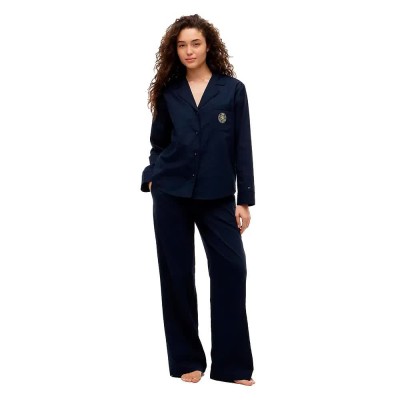 пижама,дамски,пижами,tommy,hilfiger,uw0uw06693,long,sleeve,pyjama,blue,(tonal,woven,stripe)