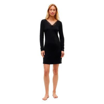 дамски,пижами,tommy,hilfiger,uw0uw06691,long,sleeve,nightgown,black,(black)