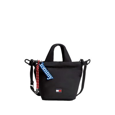 чанта,всички,чанти,tommy,jeans,icon,charms,bucket,bag,black,(black)