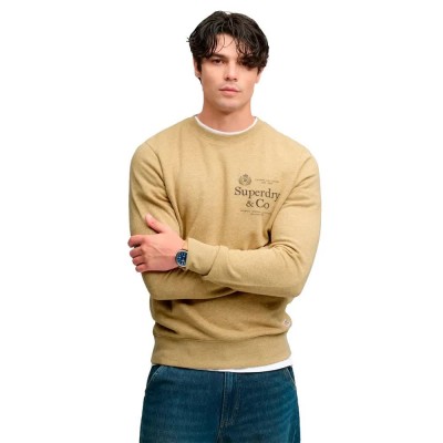 блуза,мъжки,пуловери,superdry,1954,company,relaxed,sweatshirt,beige,(pumice,stone,beige,marl)
