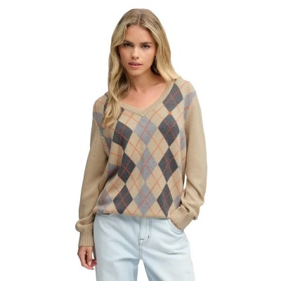 блуза,мъжки,пуловери,дамски,пуловери,superdry,argyle,jumper,v,neck,sweater,beige,brown,(beige,argyle)
