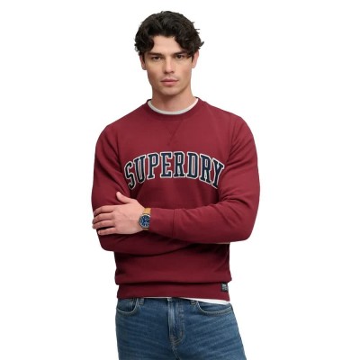 блуза,мъжки,пуловери,superdry,athletic,applique,relaxed,sweatshirt,red,(deep,ruby)