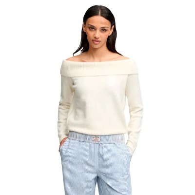 блуза,мъжки,пуловери,дамски,пуловери,superdry,bardot,knitted,jumper,sweater,white,(desert,bone,off,white)