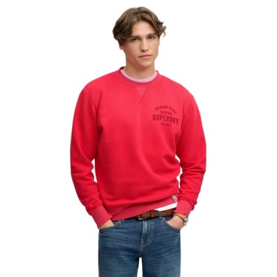 блуза,мъжки,пуловери,superdry,block,text,crew,sweatshirt,red,(soda,pop,red)