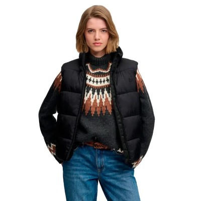 елек,дамски,жилетки,superdry,borg,lined,vest,black,(black)