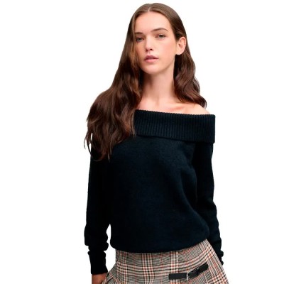блуза,мъжки,пуловери,дамски,пуловери,superdry,bardot,knitted,jumper,sweater,blue,(eclipse,navy)