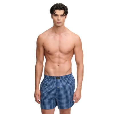 боксерки,мъжко,бельо,superdry,cotton,boxers,blue,(glen,blue,check)