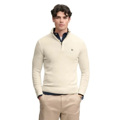 блуза,мъжки,пуловери,дамски,пуловери,superdry,cotton,knit,half,zip,sweater,beige,(cream)