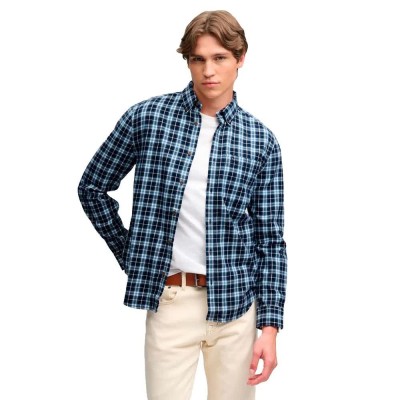 карирана,риза,дамски,ризи,мъжки,ризи,superdry,cotton,lumberjack,long,sleeve,shirt,blue,(cambell,navy,check)