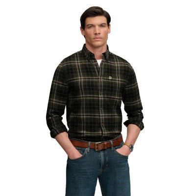 карирана,риза,дамски,ризи,мъжки,ризи,superdry,cotton,lumberjack,long,sleeve,shirt,green,black,(frontier,check,olive,green)