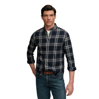 карирана,риза,дамски,ризи,мъжки,ризи,superdry,cotton,lumberjack,long,sleeve,shirt,black,(navy,window,check)