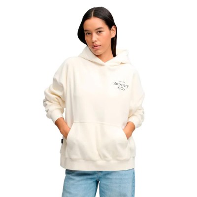 суичър,дамски,блузи,superdry,drop,needle,velour,hoodie,beige,(cream)