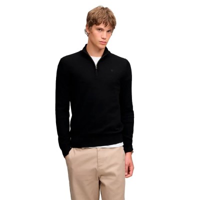 блуза,мъжки,пуловери,дамски,пуловери,superdry,essential,lightweight,wool,blend,half,zip,sweater,black,(true,black)