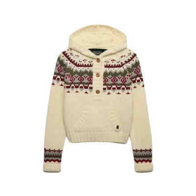блуза,мъжки,пуловери,дамски,пуловери,superdry,fairisle,1,2,button,hoodie,hoodie,sweater,beige,(ecru,multi)