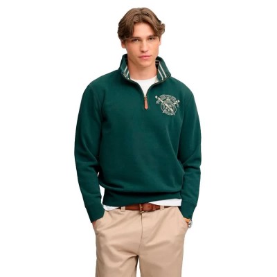 блуза,мъжки,пуловери,superdry,gothic,varsity,half,zip,sweatshirt,green,(enamel,green)
