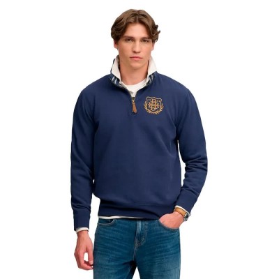 блуза,мъжки,пуловери,superdry,gothic,varsity,half,zip,sweatshirt,blue,(rich,navy)