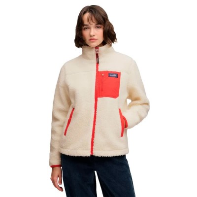 поларена,блуза,дамски,блузи,superdry,heritage,through,fleece,full,zip,sweatshirt,beige,(cream)