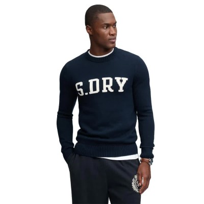 блуза,мъжки,пуловери,дамски,пуловери,superdry,intarsia,prep,jumper,sweater,blue,(eclipse,navy)