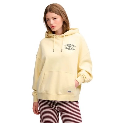 суичър,дамски,блузи,superdry,luxe,casual,embroidered,relaxed,hoodie,yellow,(double,cream)